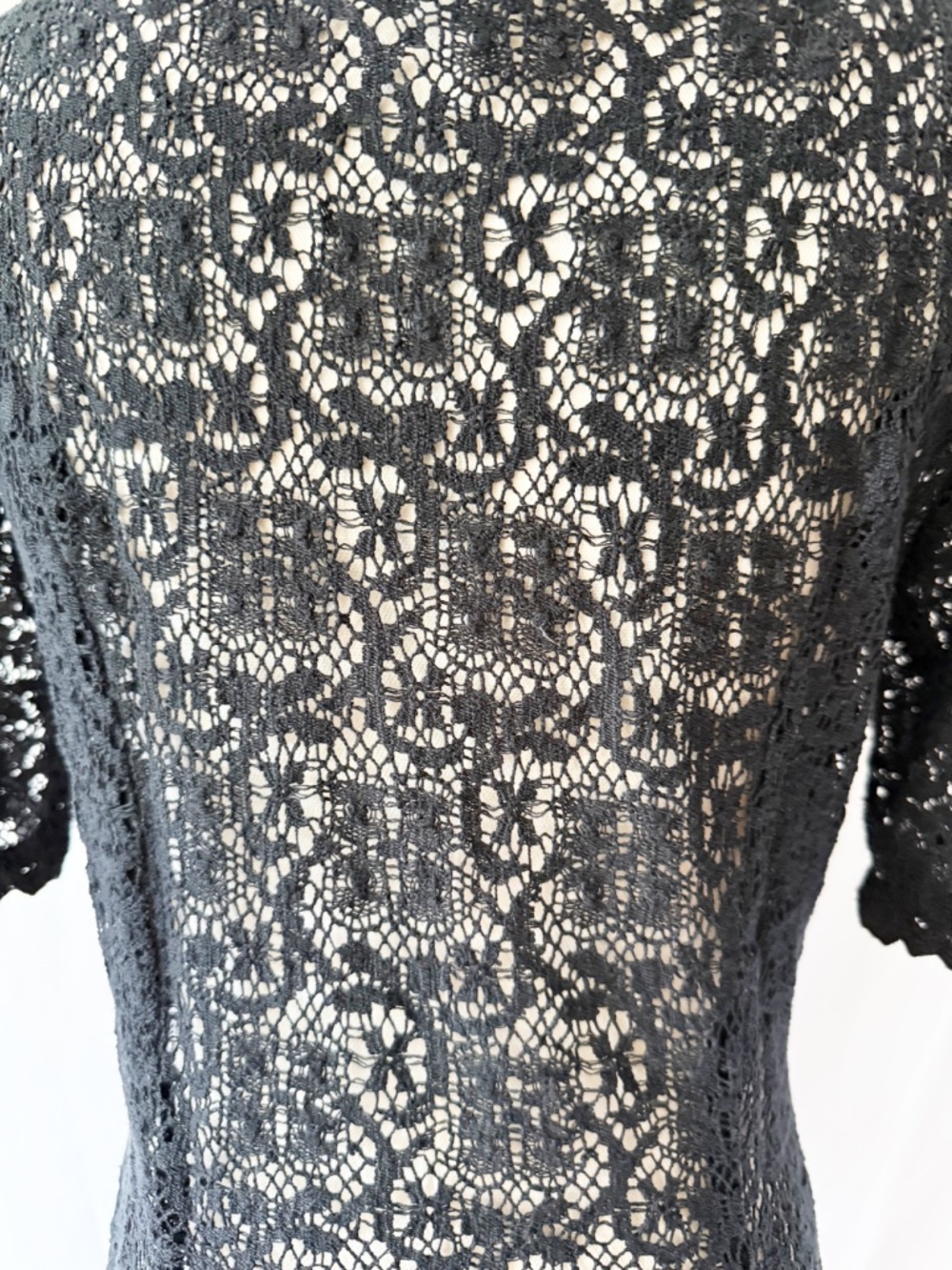 Vintage Betsey Johnson Black Lace Dress M/L - Picture 6 of 9